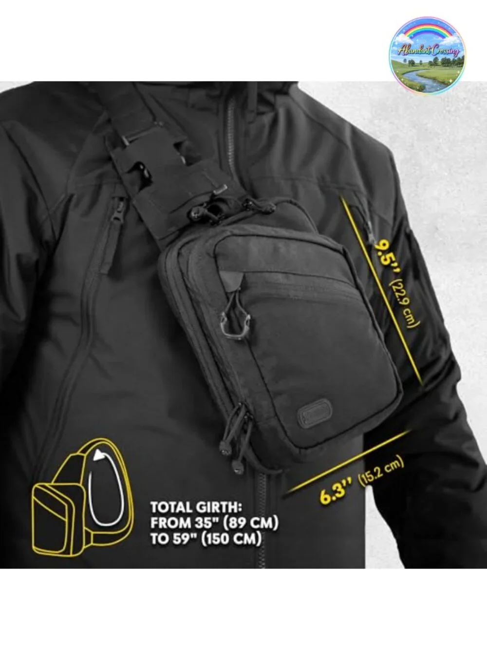 M-Tac Elite Sling Bag - EDC Tactical Crossbody Concealed Carry CCW Chest Pack